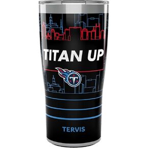 Tervis Traveler NFL Tennessee Titans - شعار ثلاثي الجدران معزول كوب سفر للبهلوان المعزول يحافظ على المشروبات الباردة والساخنة ، 20 أوقية ، الفولاذ المقاوم للصدأ