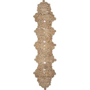 LR Home Jute Abstract Table Runner, 1'-4" x 6'-8", Natural