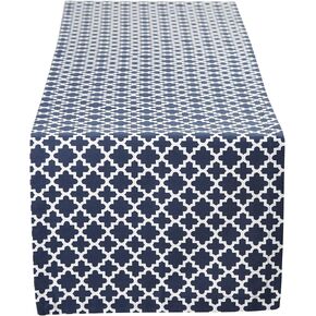 DII Lattice Tabletop Collection, Table Runner, 14x72, Nautical Blue