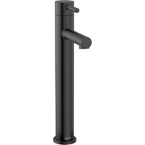 Moen Align Matte Black One-Handle Single Hole Modern Vessel Sink Bathroom Faucet, 6192BL