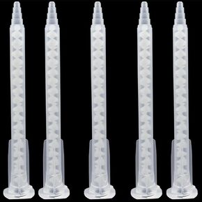 50Pack Epoxy Mixing Nozzle, Static Mixing Nozzle Adhesive Cartridge Tip Mixing Nozzle, MA5.4-17L, 50 ml Glue Gun Box Glue Gun Applicator (1:1 Ratio)