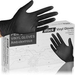 PEIPU Vinyl Disposable Gloves,Powder Free,Cleaning Service Gloves, Latex Free