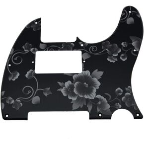 KAISH 8 Hole 3D Printed Tele Style Guitar Plastic Pickguard TL Humbucker Pick Guard for USA/Mexico Telecaster/Tele Flower Pattern