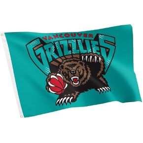Desert Cactus Memphis Grizzlies Flag NBA 100% Polyester Indoor Outdoor 3x5 feet National Basketball Association Team Flags (Vintage Flag M)