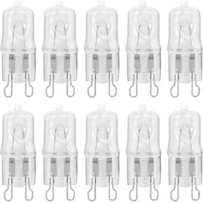 10 Pack Crystal Clear Lense Q75/G9/CL/120V G9 JCD 75 Watt 120 Volt T4 JD Type Halogen House Hold Light Bulb Hanging Pendant Accent Type Spot Down Lamp Chandelier Sconce Fixture Lighting