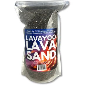 Real Lava Sand - Screened, Washed, Dried and Sanitized - Great for Heating Pads, Cooling Pads, Crafts, and Aquariums (3 lb Bag)