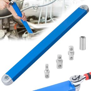 Speed Pro Offset Extension Wrench with 1/2", 1/4" and 3/8" Square Drive Adapters, Designed for Multi-Purpose Use in Hard to Reach Places
