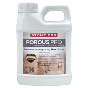 Stone Pro – Porous Pro Sealer (1 Pint – 16 Fl Oz) (for Sealing Travertine, Limestone, Marble & Porous Stone)