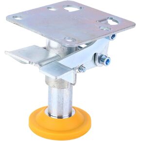 Floor Lock, 100Kg Loading Capacity Manganese Steel Trolley Brake Floor Lock, Trolley Cart Lock with TPU Pad and 4 Fixing Hole for 4~5in Casters(X-75-32-3)