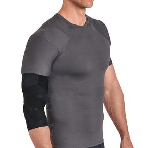 Tommie Copper Pro -Breg Compression Sleve ، للجنسين ، الرجال والنساء ، كم الدعم النهائي القابل للتعديل لكوع التنس والالتهاب والغولف كوع - أسود - متوسطة