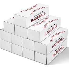 12 Pcs 800 Count Baseball Trading Card Storage Box Cardboard Card Organizer Cases Sports Card Storage Boxes White Baseball Collecting Cards Boxes for Sports Baseball Cards Collectors Gifts