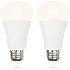 GREENIC 15 Watt Led Light Bulb, Small A19 E26 Base Led Bulbs 100 Watt Equivalent, 3000K Warm White Lightbulb, 120V 15W 1600lm Soft Light Bulbs for Home, Indoor, Outdoor Lighting, 2 Pack