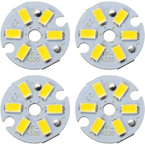 uxcell 300mA 3W LED Chip Bulb Surface Mounted Devices Light Beads Warm White Super Bright High Power or Floodlight 4pcs