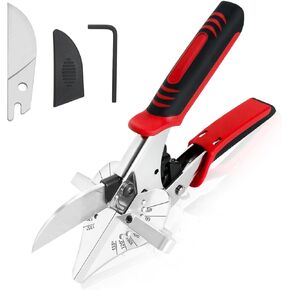 GARTOL Ratchet Miter Shears for Angular Cutting Molding Crafting,Adjust 45-135 Degree Multi-Angle Cutter for Soft Wood, PVC, MDF (HD-3100 US, Classic, 1, HD-3100 US)