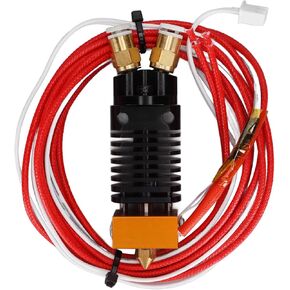 YYOYY 2 in 1 Out Hotend Kit, 2 Color Metal 3D Printer Extruder with Silicone Cover Screws for Ender 3/CR10S Pro, 3D Printer Parts and Accessories(24V)