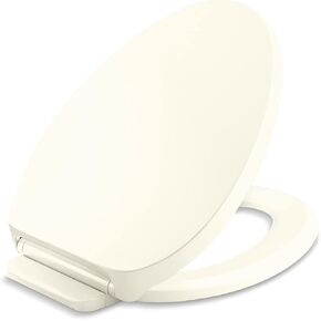 Kohler K-28004-96 Drift ReadyLatch Quiet Close Elongated Toilet Seat, Biscuit