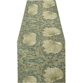 ALAZA Double-Sided William Morris Table Runner 14x108 Inches Long,Table Cloth Runner for Wedding Birthday Party Kitchen Dining Home Everyday Decor 5