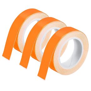 MECCANIXITY Glow in The Dark Tape 9.8 Ft x 0.5 Inch Luminous Fluorescent Tape for Night Outdoors Indoors Decorations Signs, Orange Pack of 3
