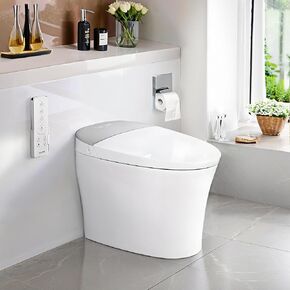 RS60 Excellent Smart Toilet,Twelve-layer security protection,Low pressure flushing, Auto flush,Remote control,Night light,Heated seat,LED,drying,Deodorization