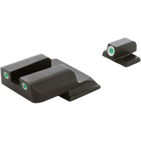 AMERIGLO Classic Tritium Sight Set, Compatible with Smith & Wesson M&P | Green Tritium Front & Rear 3-Dot Night Sights with White Outlines