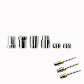 6 Pieces Stainless Steel Threaded Adapter with 3 Style Threaded Metal Adapters, Silver