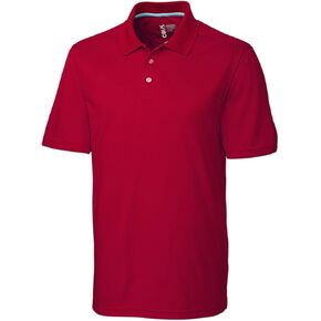 Cutter & Buck Men's Pique Three Button Polo Shirt, Cardinal Red, XX-Large