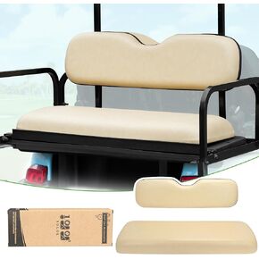 10L0L Golf Cart Rear Seat Replacement Cushions,Universal Rear Flip Seat Cushions Compatible with Yamaha EZGO Club Car