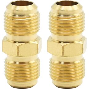 2 حزمة أنابيب النحاس أنابيب أنابيب موصلات مفصل ، 3/8 بوصة الذكور المعادن المعادن تجهيزات النحاس لإطالة وتوصيل أنابيب النحاس in Kuwait