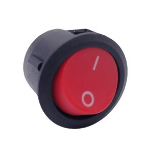 2pin 2position KCD1-105 20mm Diameter Round Red Rocker Switch, for Various Electronic Equipment