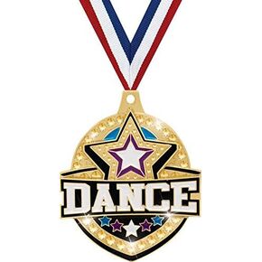 2.25" Royal Dance Medal, Dance Award Medal Great Dance Medals for Dancers and Coaches Gold Prime