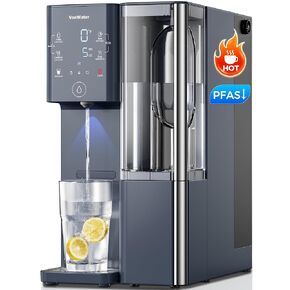 CT910H Reverse Osmosis Water Filter Countertop, 3S Instant Hot RO Water Filtration System, 7-Stage Water Purifier with Removable Pitcher, NSF/ANSI 372, Reduce TDS PFAS, No Installation