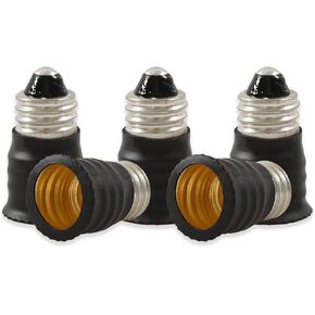 ELECTOP E11 to E12 LED Bulb Base Adapter Converter Light Socket Lamp Holder(5 Pack)