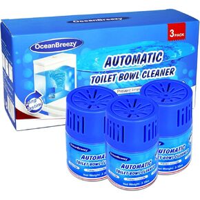 Premium Automatic Toilet Bowl Cleaner, Long-Lasting Tank Cleaner, Easy-to-Use, Large-Capacity Bottles, Up to 2-3 Months per Pack, 3-Pack (Up to 9 Months Total)