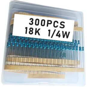 18k 1/4W, 18k 1/4W, 18k ohm, 18k 1/4W, 18kresistor, 18k ohm resistor, 18k ohm Metal resistor, 18k Metal Film resistors 1/4w(0.25w) 1% tolerance 0.01 MF Metal Film Fixed Resistor 300 pcs
