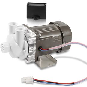 S-0731 Motor Pump Assembly for Hoshizaki, Ice Machines Water Pump with Mounting Plate, 14-Inch Cable & Factory Plug (No Splicing Required)