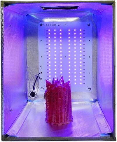 3D Printer Resin UV Curing Box Kit,395nm UV LED Lights Board with Light Controller,96 LED Light Beads, LED Lights Board Timer,Big Size Curing Box for Resin SLA DLP LCD 3D Printer Solidify Model in Saudi Arabia
