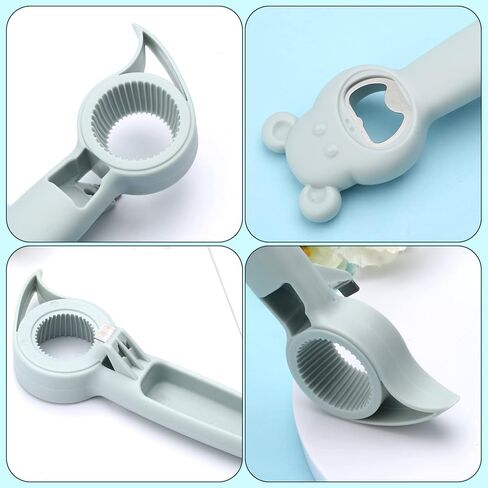 1pc 4 in 1 bottle beath ، bear steel steel 4 in 1 jar expener beer explictal tools multifunctional tools for juice ، bar ، jar (Blue) in Kuwait