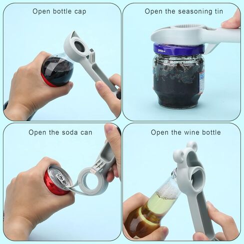 1pc 4 in 1 bottle beath ، bear steel steel 4 in 1 jar expener beer explictal tools multifunctional tools for juice ، bar ، jar (Blue) in Kuwait