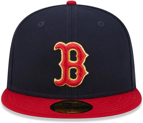 عصر جديد بوسطن Red Sox 59Fifty Game Day Gold Patch Cap ، قبعة in Kuwait