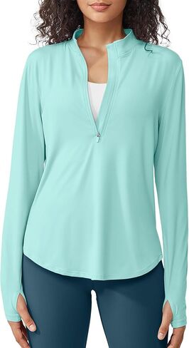 G4Free Womens UPF 50+ Sun Shirts Lightweight Quick Dry Long Sleeve Workout Tops Lightweight Running Pullover in Kuwait