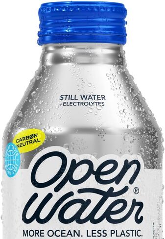 Open Water Still Bottled Water with Electrolytes in 16-oz Aluminum Bottles (2 Cases, 24 bottles - Still) | BPA-free and Eco friendly in Saudi Arabia