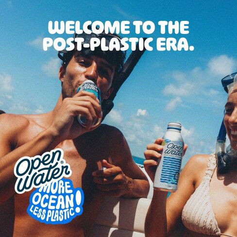 Open Water Still Bottled Water with Electrolytes in 16-oz Aluminum Bottles (2 Cases, 24 bottles - Still) | BPA-free and Eco friendly in Saudi Arabia