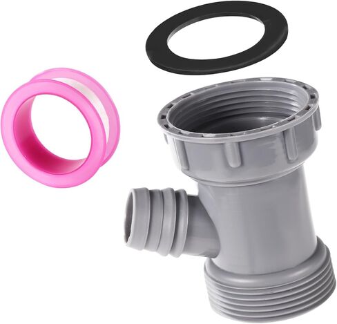 Kitchen Sink Pipe Adapter, Universal Fit Y-Shaped Sink Strainer Connector with Gasket Versatile Dishwasher Drain Hose Adapter Replacement Waste Outlet for Easy Plumbing Integration in Kuwait