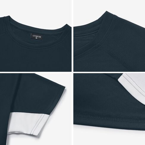 Letaotao للرجال القميص الكبير والطويل القميص حماية الشمس UPF 50+ قميص جاف Quick Rash quick Navy ， 6xl） in Kuwait