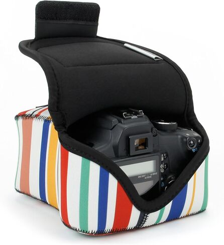USA Gear DSLR Camera Case/SLR Camera Sleeve with Zippered Accessory Storage, Flexible Neoprene & Holster Belt Loop - Compatible with Canon, Nikon, Sony, Olympus, Pentax and Many More in Saudi Arabia