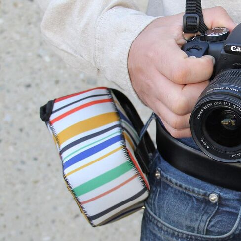 USA Gear DSLR Camera Case/SLR Camera Sleeve with Zippered Accessory Storage, Flexible Neoprene & Holster Belt Loop - Compatible with Canon, Nikon, Sony, Olympus, Pentax and Many More in Saudi Arabia