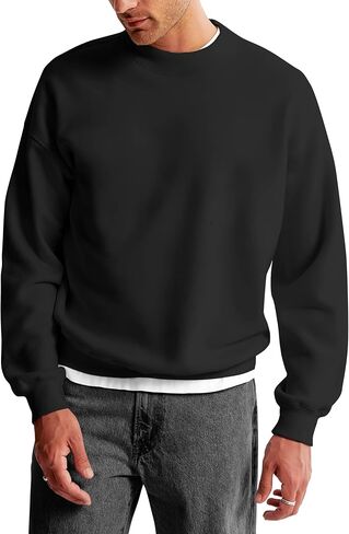 Hat and Beyond Mens Ultimate Heavyweight Sweatshirt Crew Neck Fleece Essentials Pullover Comfort Sweater XS-5XL in Saudi Arabia