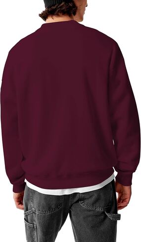 Hat and Beyond Mens Ultimate Heavyweight Sweatshirt Crew Neck Fleece Essentials Pullover Comfort Sweater XS-5XL in Saudi Arabia