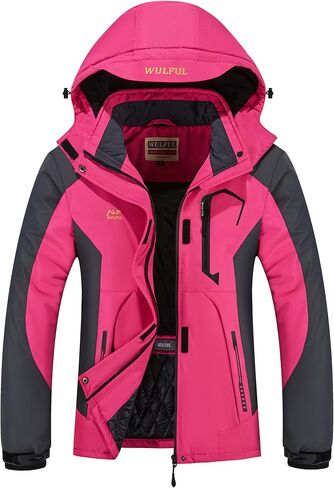 Wulful Women's Water's Snow Snow Ski Jacket Mountain Windproof Winter With With Factable Coathable in Kuwait