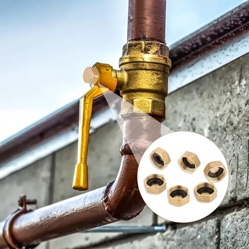 6 PCS 3/4 "قبعة أنابيب نحاسية ، قبعة صامدة من النحاس النحاس ، قبعة توقف للقيام بالأنثى مع غسالات ، قبعات قابس أنابيب أنثى سداسي رأس من تجهيزات السباكة لصمام الرادياتير ، الغسالة ، صنبور الصنبور in Saudi Arabia